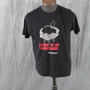 Retro Greenpeace Shirt - Stat Oil Out of the Tar Sands - Men's Large